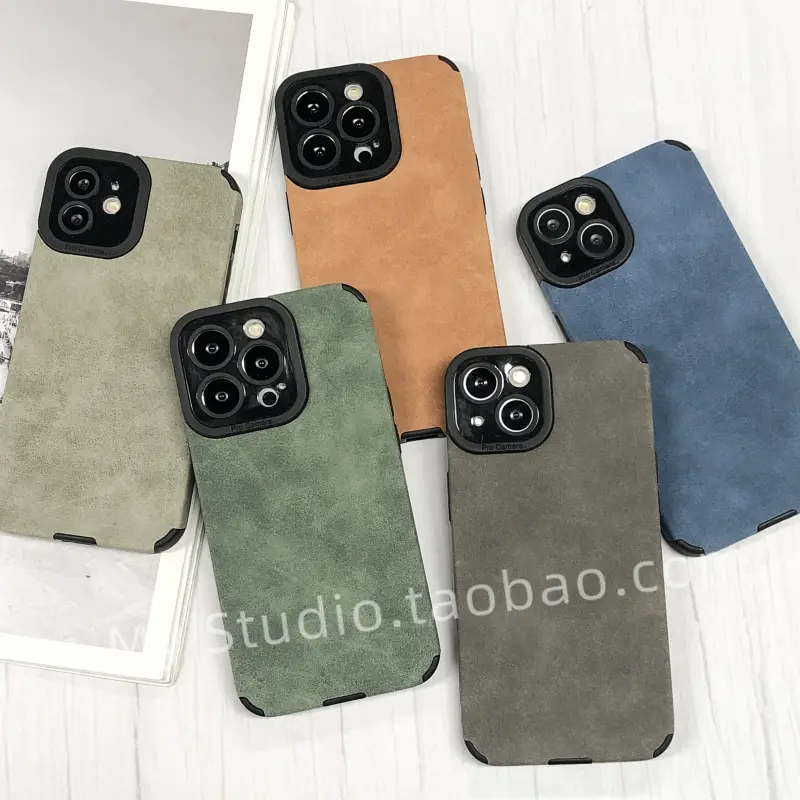Personalized Suede iPhone 16 Pro Phone Case Suitable for Apple 15 Pro Max, High-End Suede 14 Plus, for Men and Women, Huawei