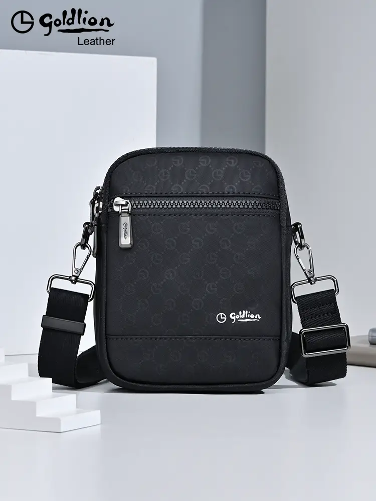 Goldlion Shoulder Bag Men Crossbody Bag2024 New arrival Portable Small Bag for Going Out Casual Fashion Small Shoulder Bag