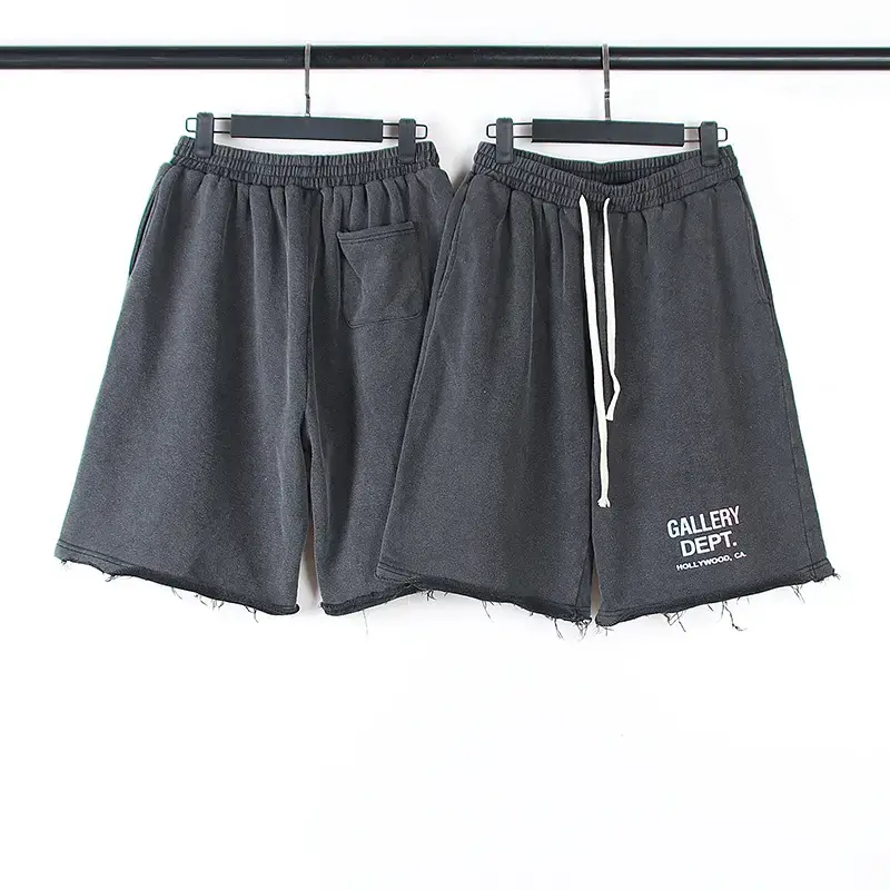 Manufacturer Gallery Dept High Street Retro Washed Distressed Trendy Shorts Five-Point Sweatpants Men's Summer Wholesale
