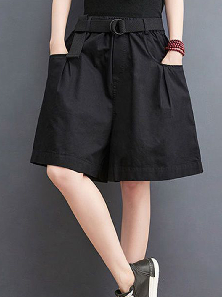 Plus-Size Loose Shorts for Women, 2026 Summer New Korean Style Thin Wide-Leg Five-Point Pants, Versatile Casual Pants