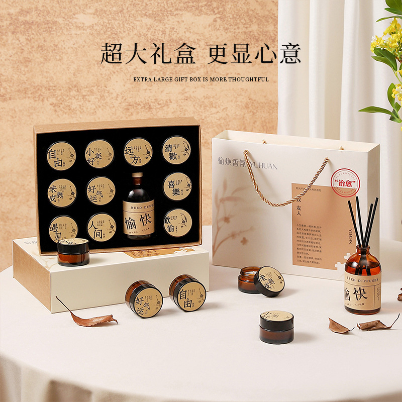 Aromatherapy Candle Gift Box Birthday Gift for Girls to Give to Boys and Friends High-End Niche Fragrance Gift Box Candle Ornaments