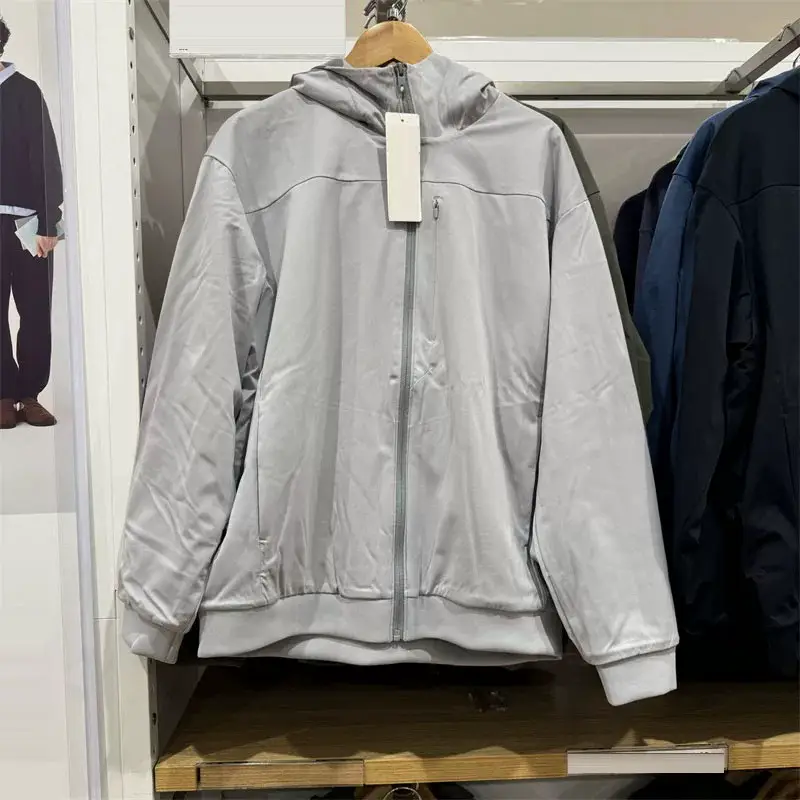 Flat for men's windproof fleece zipper hooded Cardigan Long sleeves Outwear jacket 2025 Fall and winter New arrival 481182