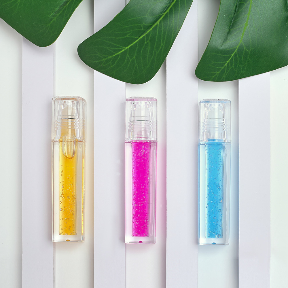 Cross-border Star Sea Walking Beads Lip Oil Lip Honey Transparent Glass Aqua Lip Protection Doodle Lip Pearlescent with Flash Lip Gloss