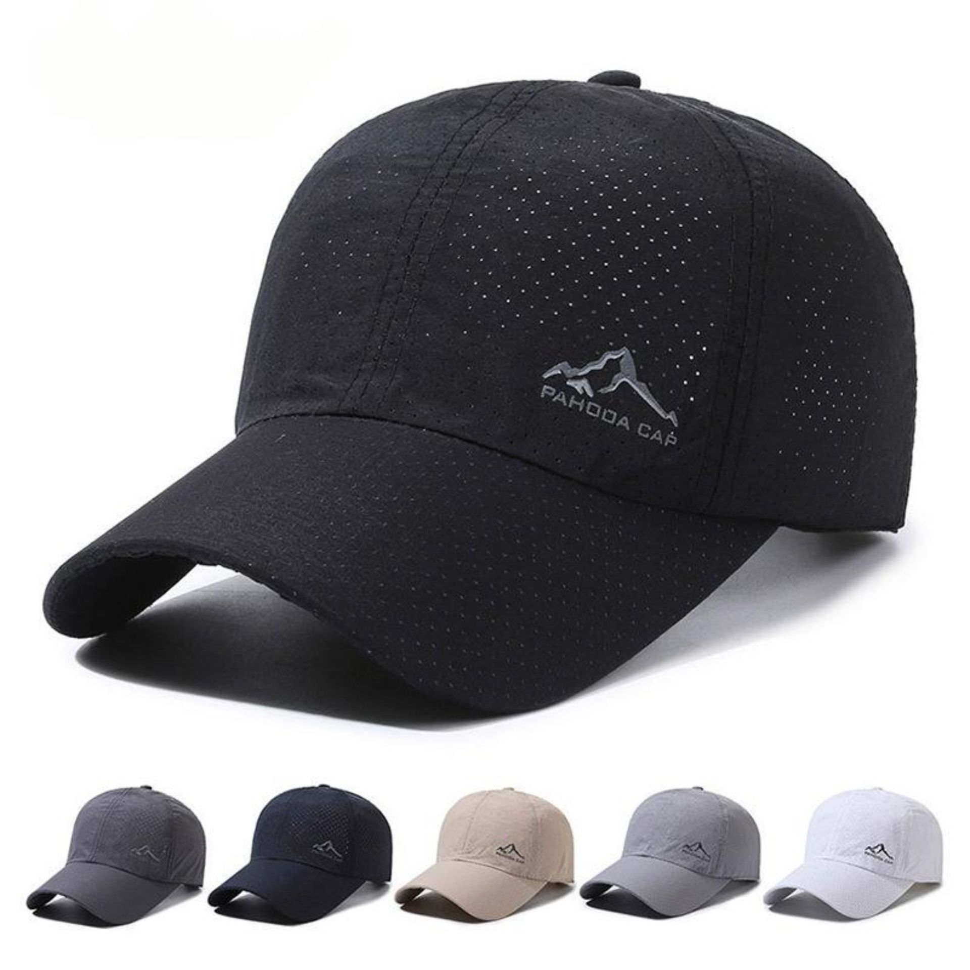 Quick-Drying Perforated Baseball Cap, Golf Sports Cap, Spring and Summer Thin Outdoor Sports Sun Protection Hat, Same Style Hat for Men and Women