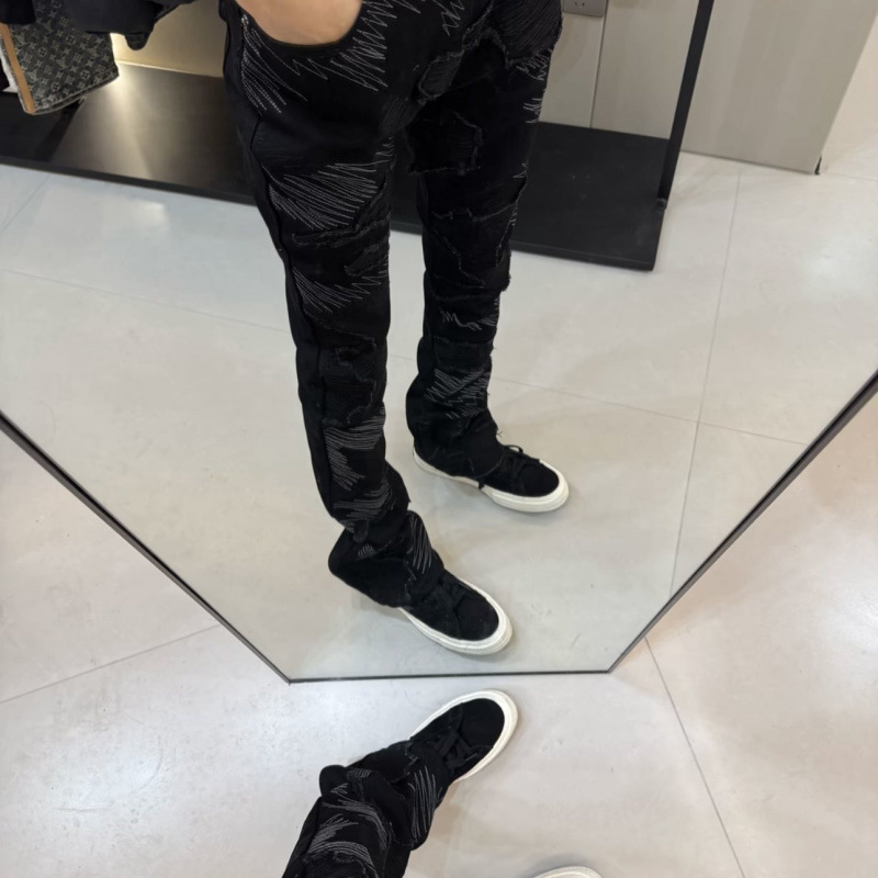 Guangzhou Version of the New Jeans, Unisex, Versatile Design, Heavy Craftsmanship, Slightly Flared, Casual, Cool, Trendy Long Pants