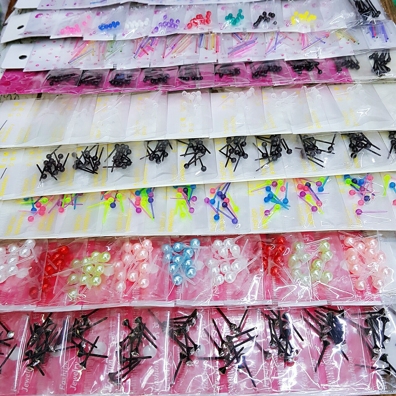Hot sale earstick wholesale earstick transparent plastic earring stud earring matchstick ear earring mixed batch