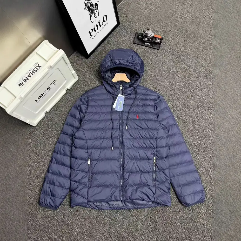 Cross-Border Drop Shipping Ralph Lauren/Ralph Lauren Classic Lightweight Couple Style down Hooded down
