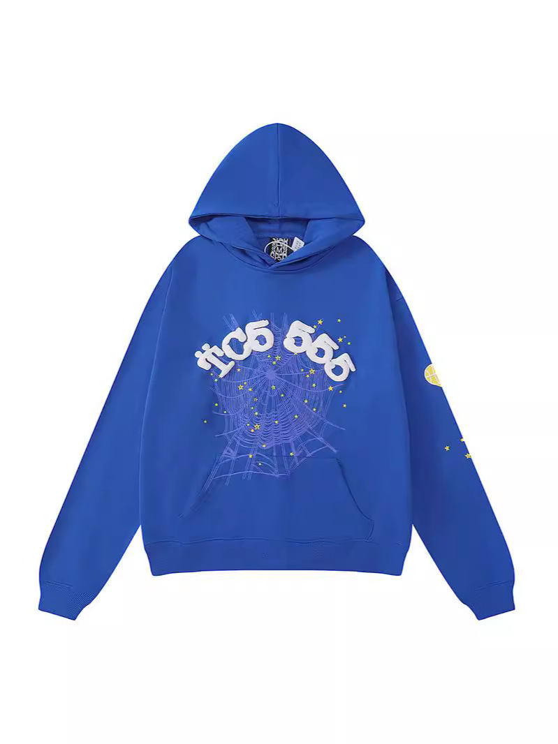 Autumn and Winter Sp5Der European and American Hip-Hop Singer Style Printed Letter 555555 Unisex Couple Sweatshirt Hoodie Trendy