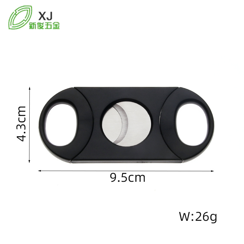 Factory in stock wholesale plastic stainless steel double blade Cigar scissors portable cigar cutter simple Cigar scissors