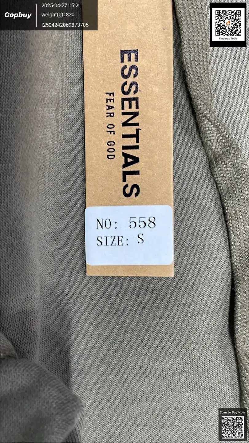 FEAR OF GOD double line ESSENTIALS hooded sweater fleece-lined men's and women's FOG high street fashion brand loose coat
