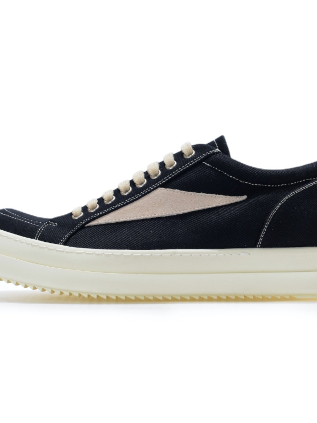 Rok Produced Owens Ramones Ro Infringing Denim Vintage Low-Top Men's Shoes Dark Rick