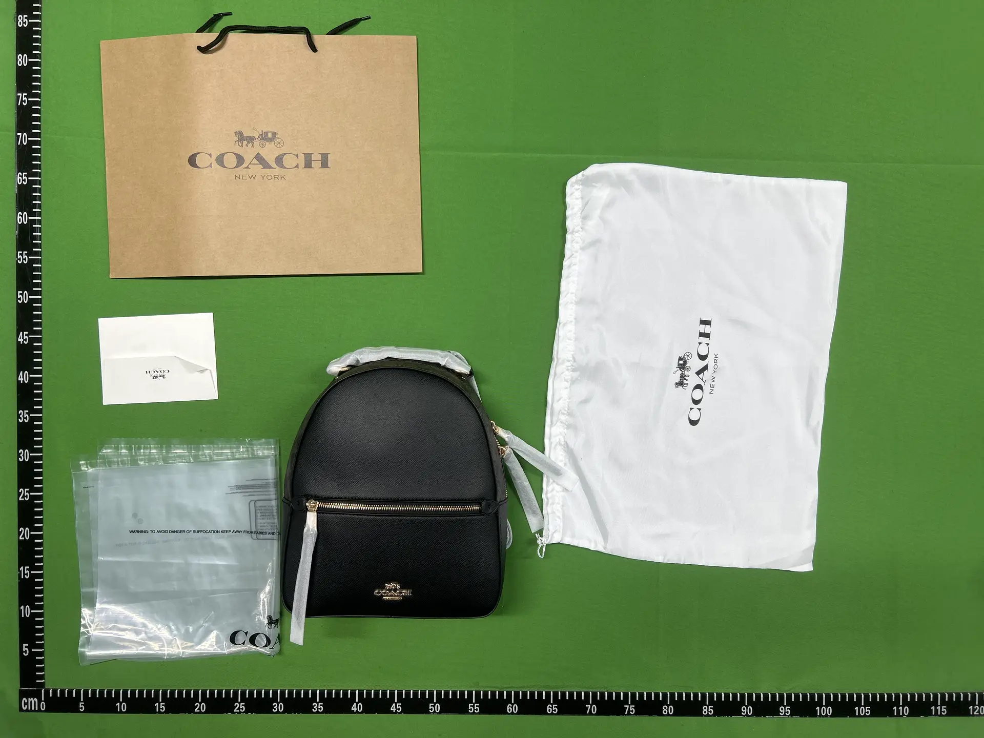 Coach Black Leather Backpack