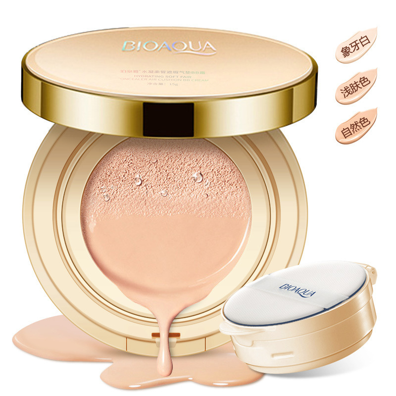 Boquanya Flawless Cushion Bb Cream Hydrating and Moisturizing Natural Concealer Base Nude Makeup Skin Tone Modification Cosmetics Wholesale