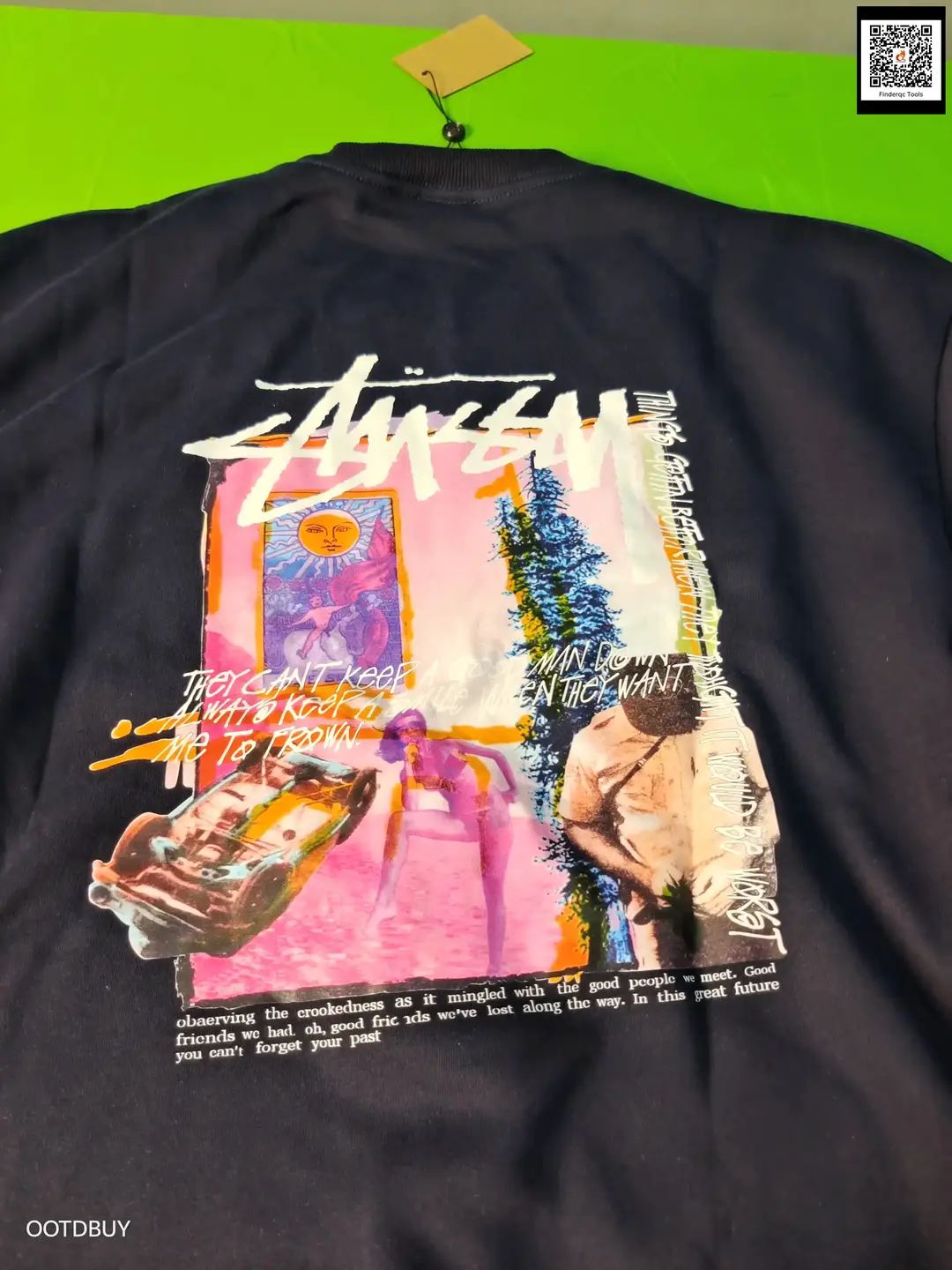 A generation of hair Sean Stussy Stus crew neck sweater blockbuster high version fleece-lined sweater lovers dress tide cross-border