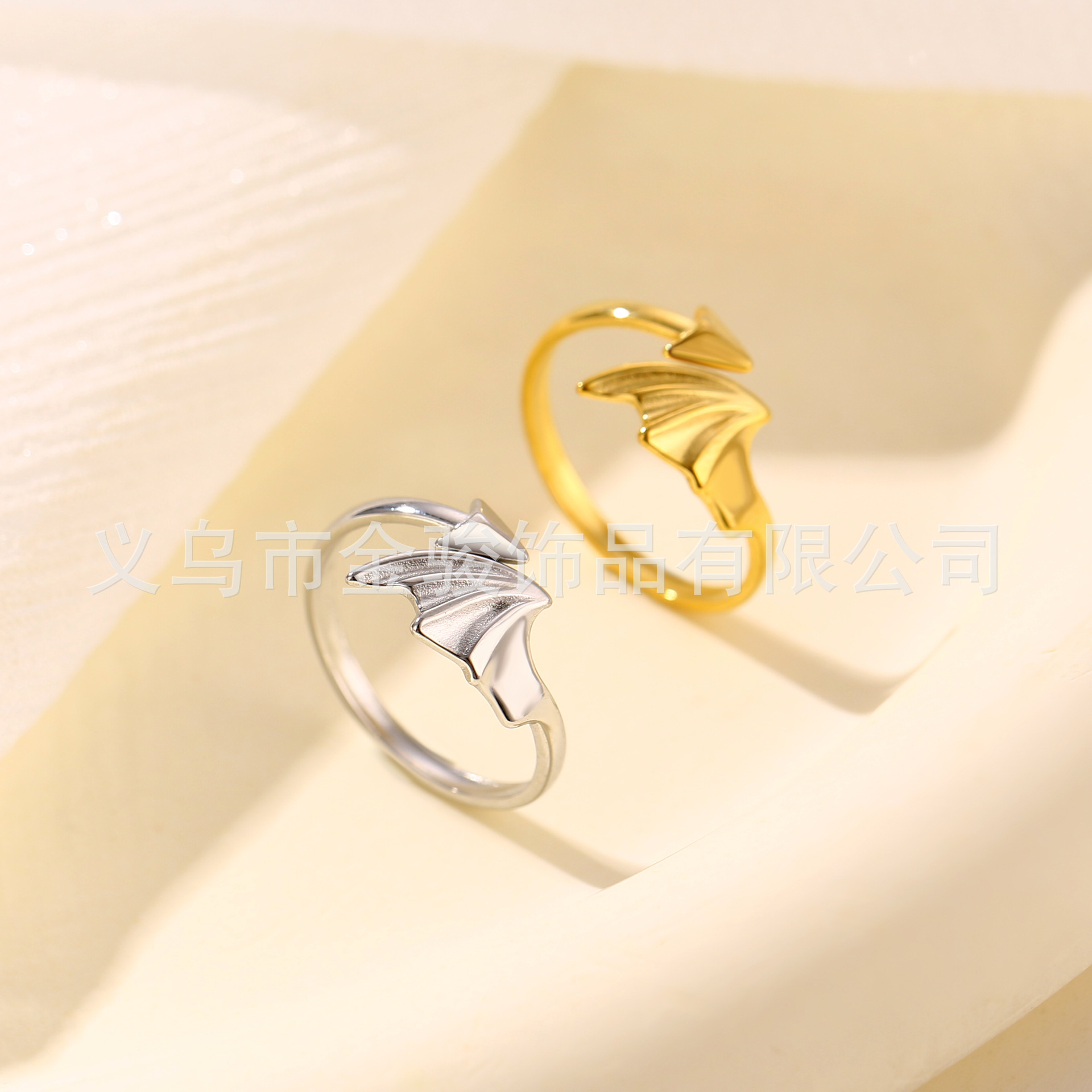 European and American Popular Casting Retro Bat Arrow Shell Titanium Steel Ring Stylish Trendy Cool Domineering Ring Trendy Men's Ring