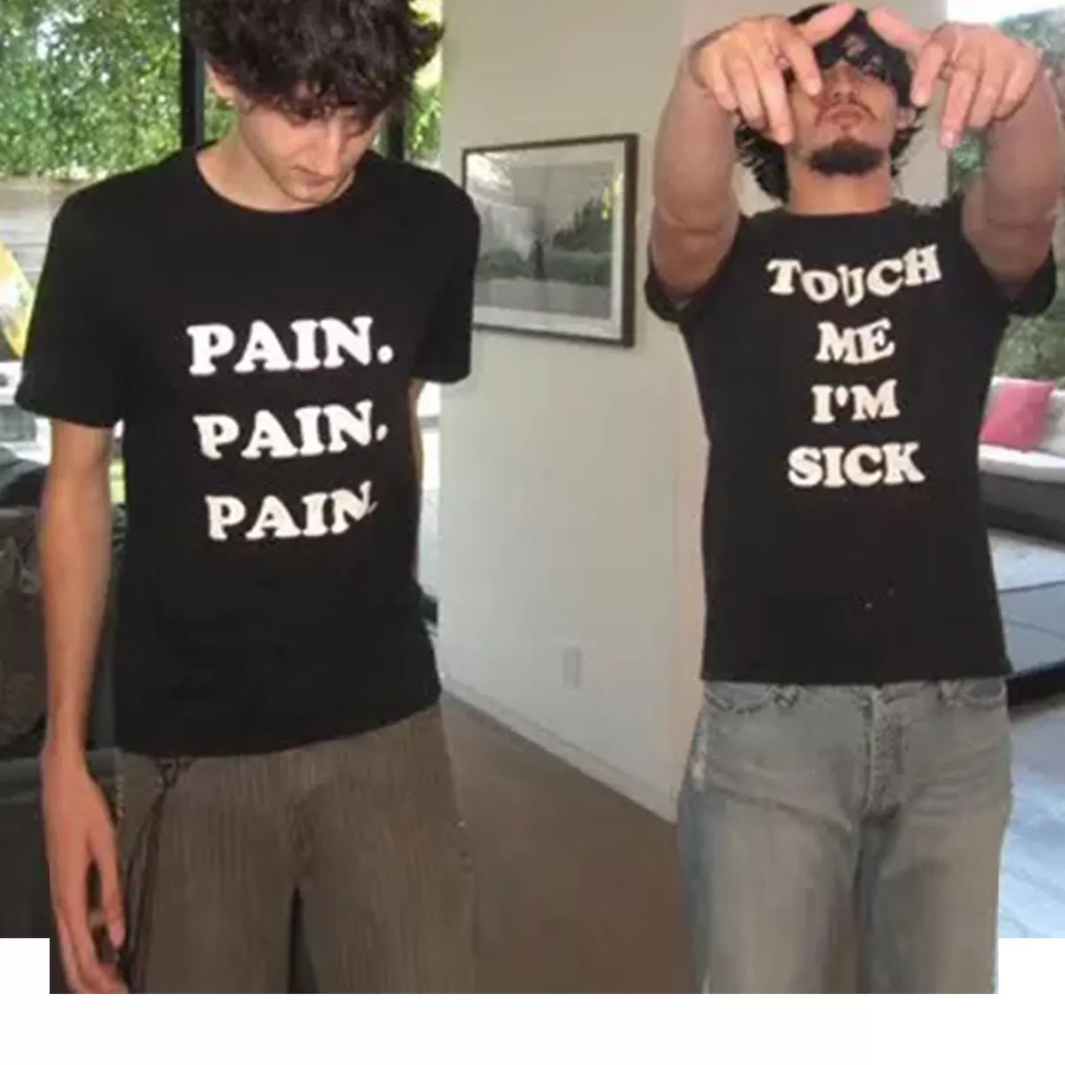 Independent Numbernine Style Ss03 "Pain Pain Pain" Lettered Short-Sleeve T-Shirt