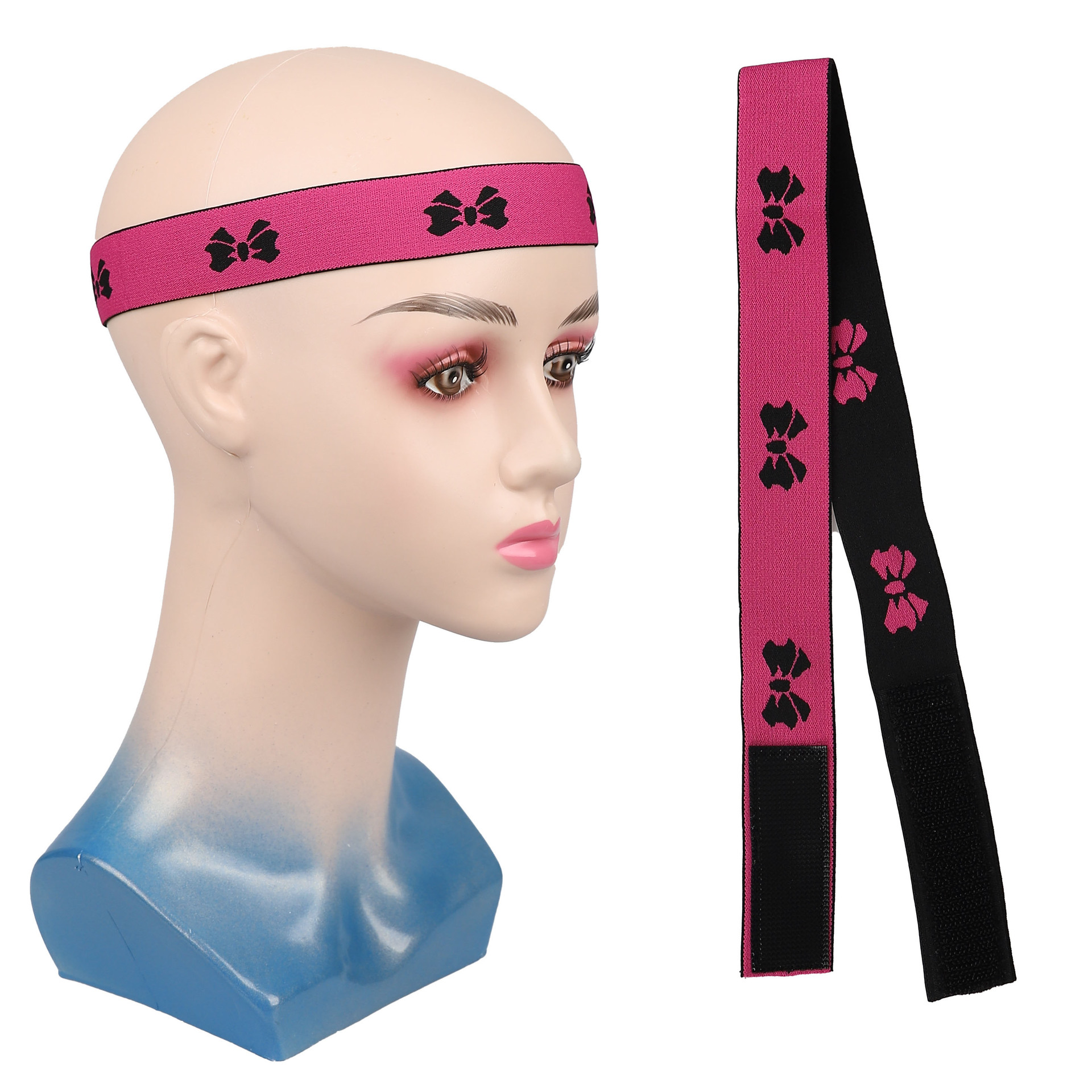 Foreign trade wig elastic band color elastic fixed band Amazon leopard butterfly elastic band