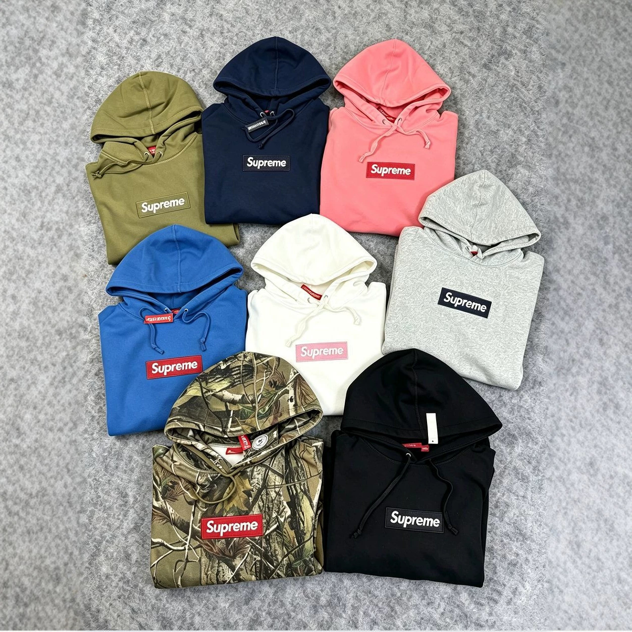 Classic Sup Biglogo Embroidered Large Logo on the Back, Hooded American-Style Trendy Sweatshirt, American-Style Retro Jacket QC-foto från 1688 på Qualit.ly