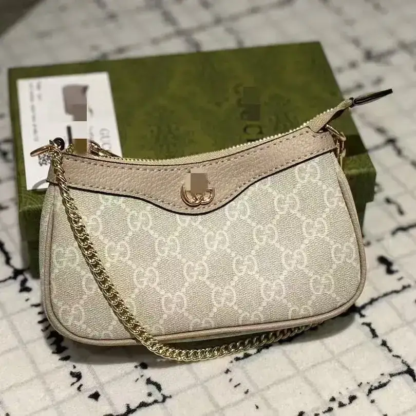 Foreign Trade New Ophidia Classic Presbyopic Mahjong Armpit Bag Single Shoulder Diagonal Genuine Leather Women's Bag