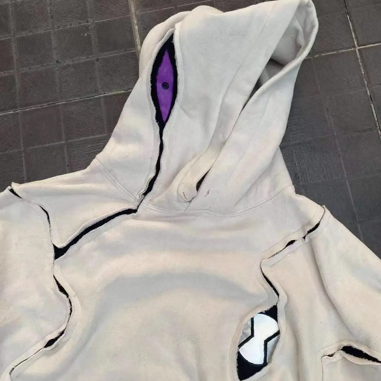 New Style Patchwork Personalized Hooded Loose Casual Sweatshirt