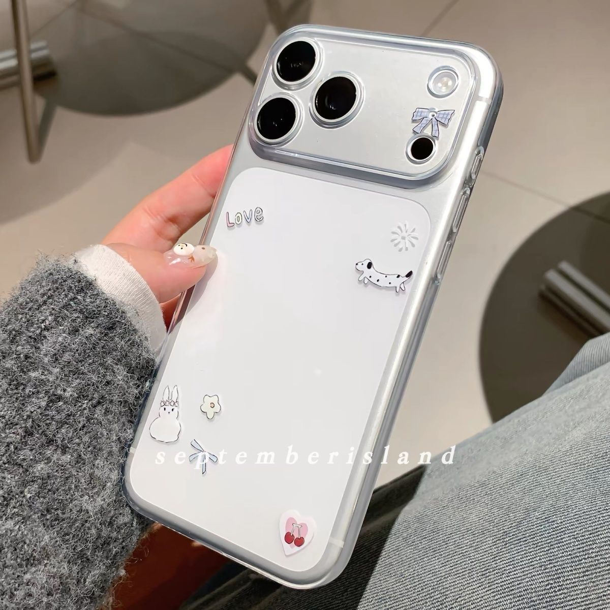 Simple Cartoon Dog Design Suitable for Apple 17Pro Phone Case 16 15Promax14 Space Case 12 13 Transparent