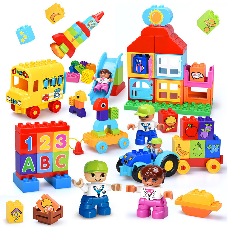 Compatible with Lego bricks Enlightenment puzzle big particle toys for boys and girls 3-7 years old assembled theme scene set