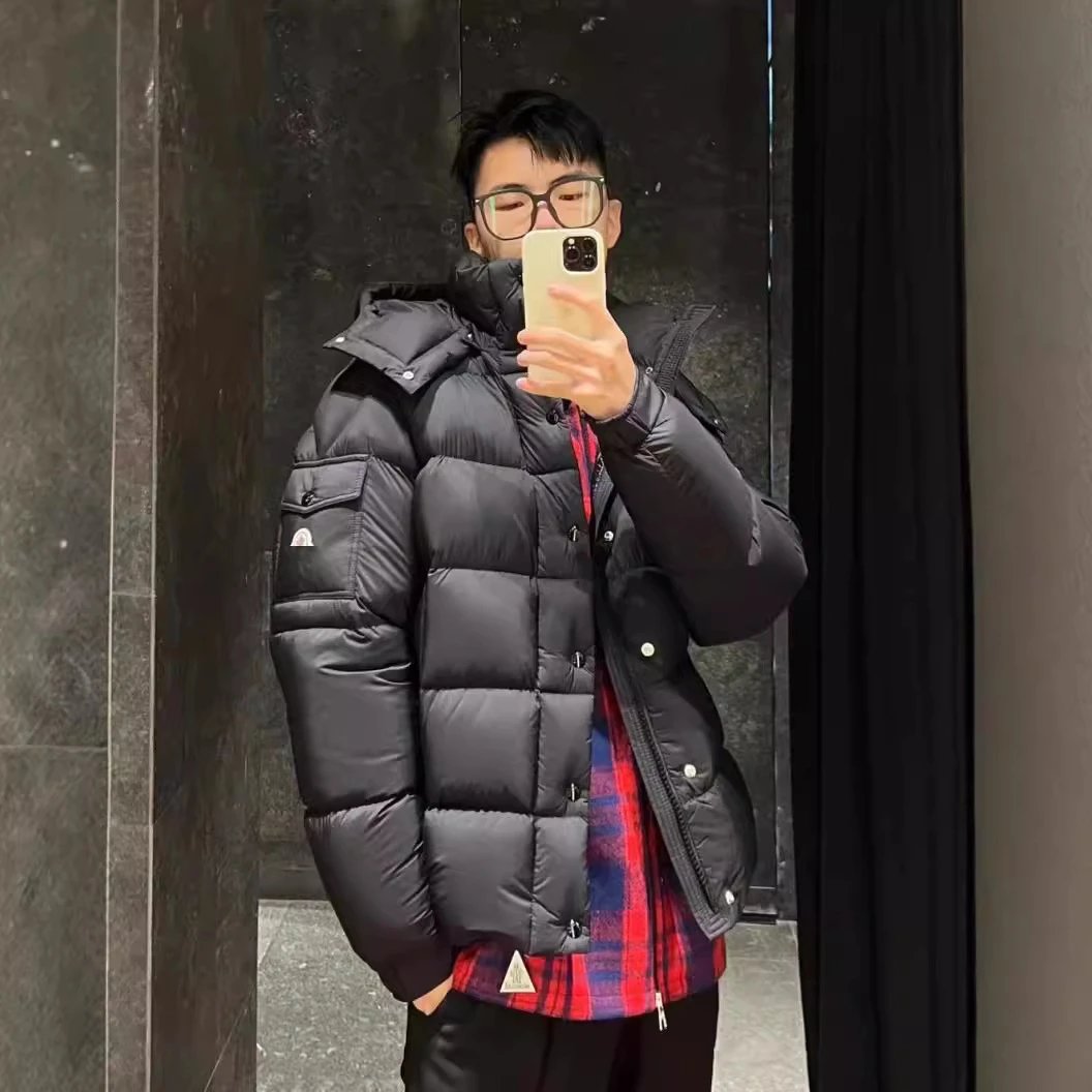 高版本蒙家哑光雾面Vezere连帽可拆卸男女同款羽绒服防寒保暖