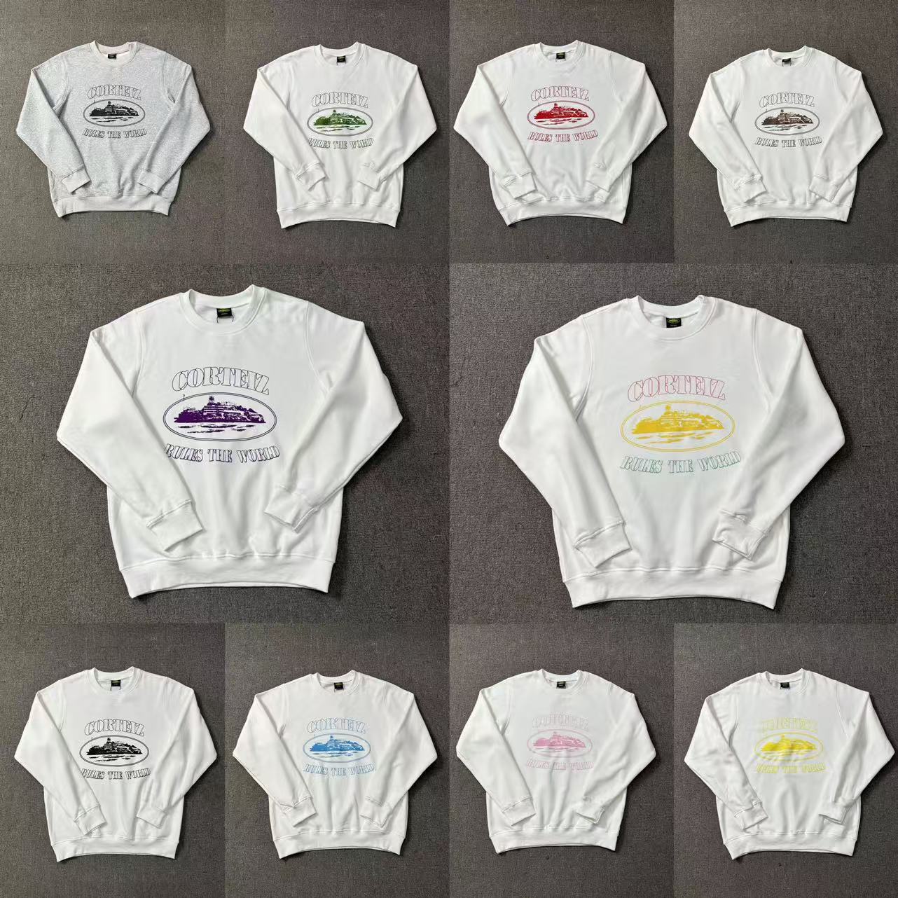 Alcatraz Series Round Neck Letter Logo Printed Men's and Women's Fashionable Long-Sleeved Round Neck Sweatshirt
