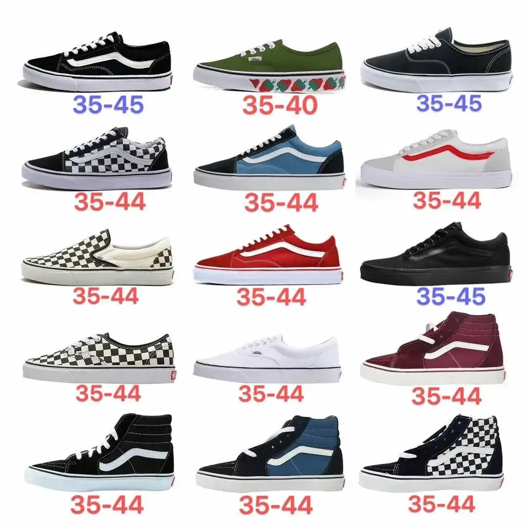 Vans Vance Low Top Black High Top Vans Navy High Top Canvas Shoes Skateboarding Shoes Couple Shoes