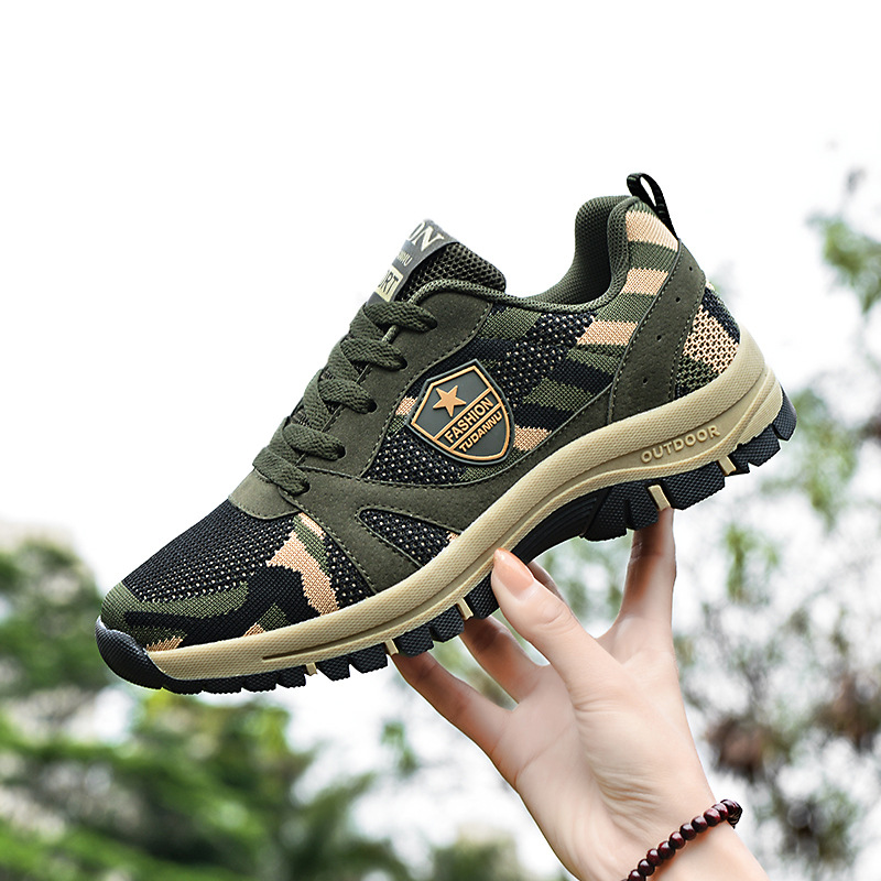 2026 Camouflage Shoes Outdoor Sports Shoes Military Training Shoes Spring, Autumn and Summer Camouflage Running Student Shoes for Men and Women, Versatile and Breathable