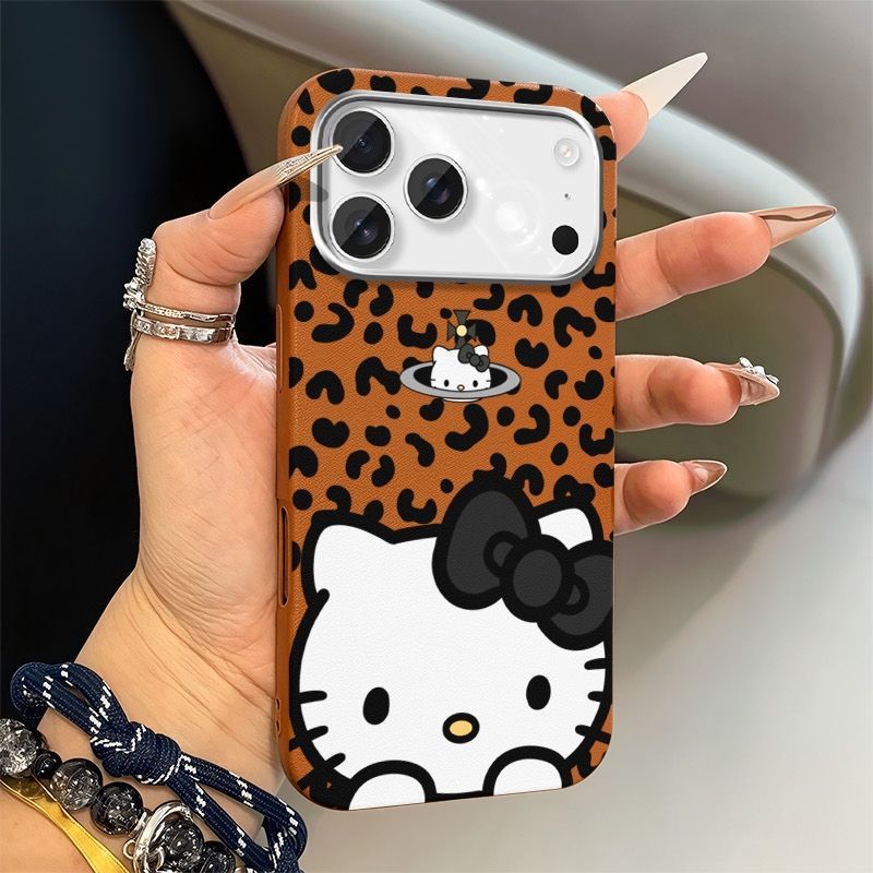 Leopard Print Black Katie Suitable for Apple 17Promax Mobile Phone Case Iphone16Pro Cute 15 Cartoon 14 Soft Foto QC de 1688 na Qualit.ly