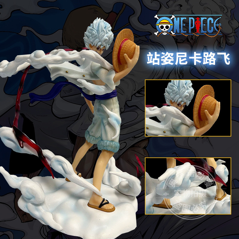 One Piece Series High Quality GK Hand Battle Scene MY Standing Nika Lufei gk Boxed Model Statue Ornaments