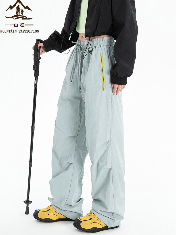 WASSUP Joint Style Charge Pants Women's Summer Thin Outdoor Windproof Waterproof Mountain Climbing Quick-drying Paratrooper Crock Pants