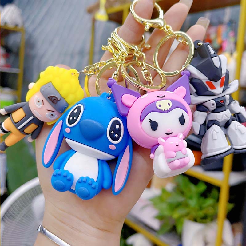 7cm Extra-Large Mixed-Style Cartoon Robot Doll Sanrio Keychain Creative Promotional Gift for Attracting Traffic through Qr Code Scanning
