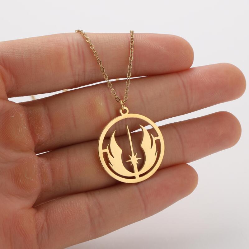 European and American cross-border new style Jesus Knights logo pendant necklace Star Wars Gothic clavicle chain wholesale