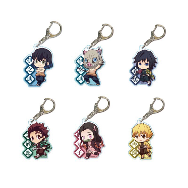 Demon Slayer: Kimetsu No Yaiba Peripheral Tanjiro Pendant Nezuko Keychain Ready-Made Earrings Hand-Made Case Cos Doll