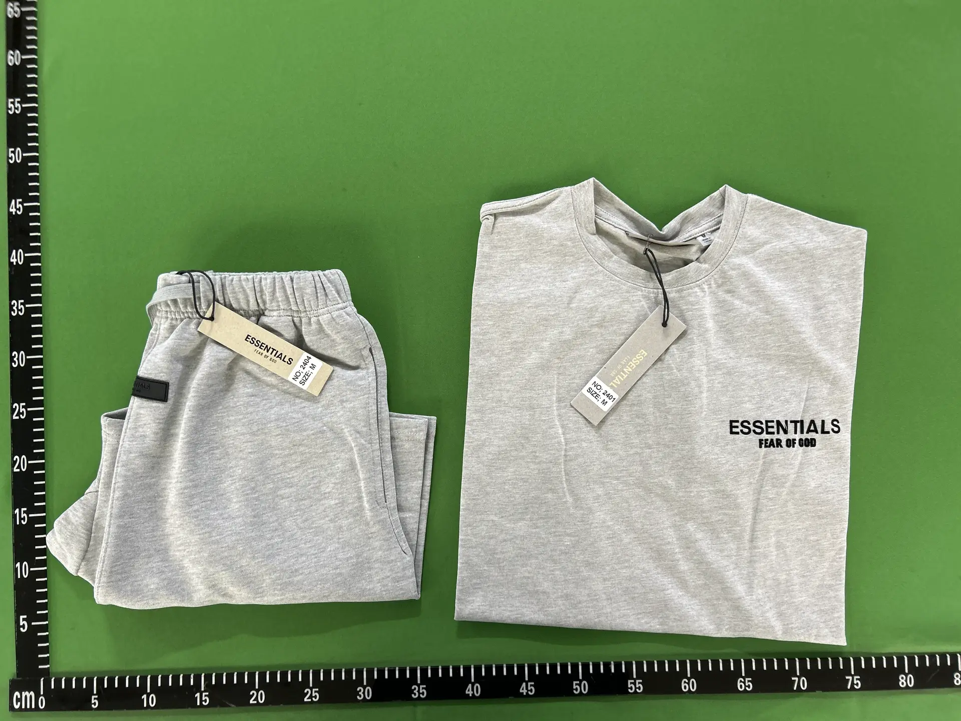 Essentials Fear of God T-shirt and Shorts Set Light Grey