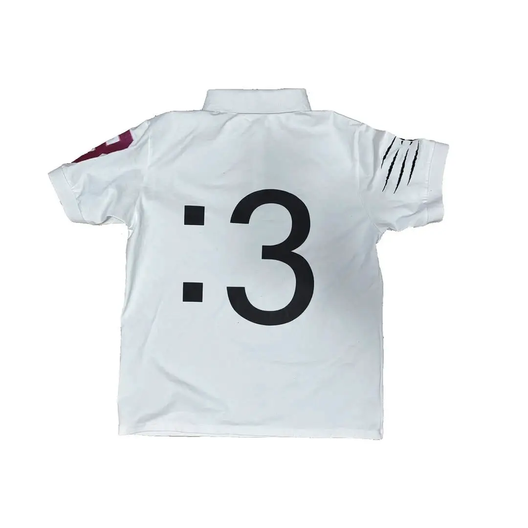 Y2K Short-sleeved Polo T-shirt Printed Pattern Top Dark Gothic vintage Summer Street Wear Top