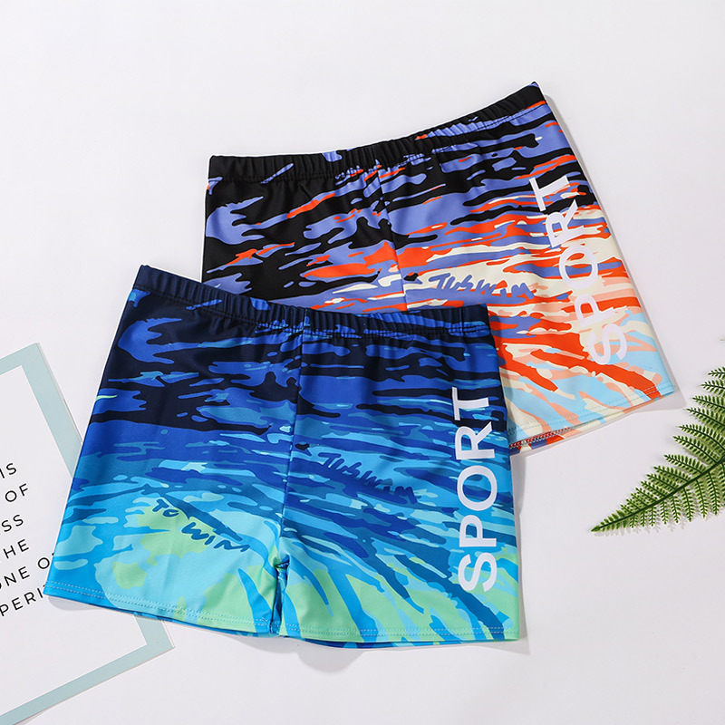 Men's Swimming Trunks Teenagers Big Children Swimming Junior High School Students 14 Senior high school 12 Fat Baby 15 Beach Trunks Training Pants 16