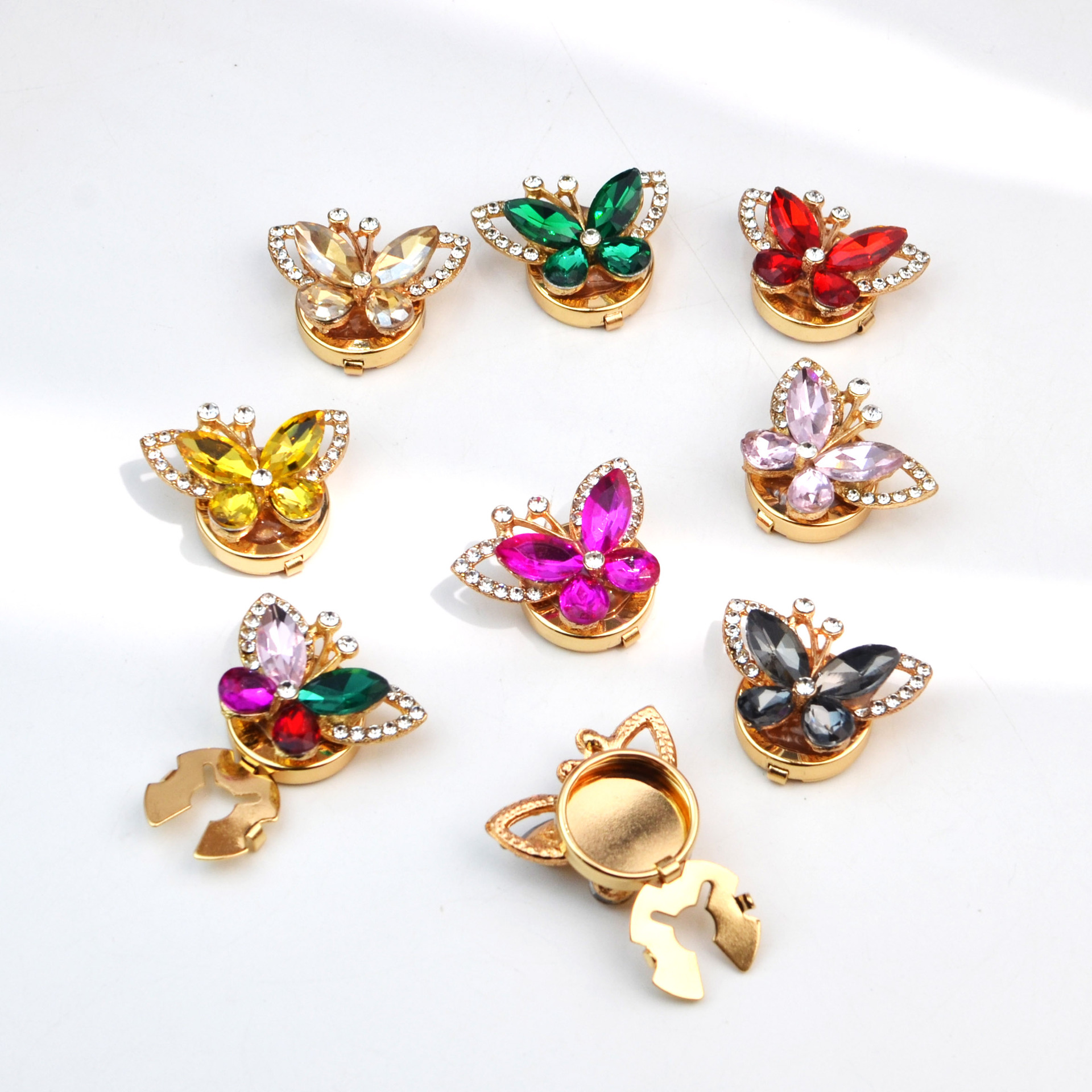 Rhinestone Button Cover Manufacturer Cross-Border Shirt Cufflinks Clothing Accessories Diamond Button Cover