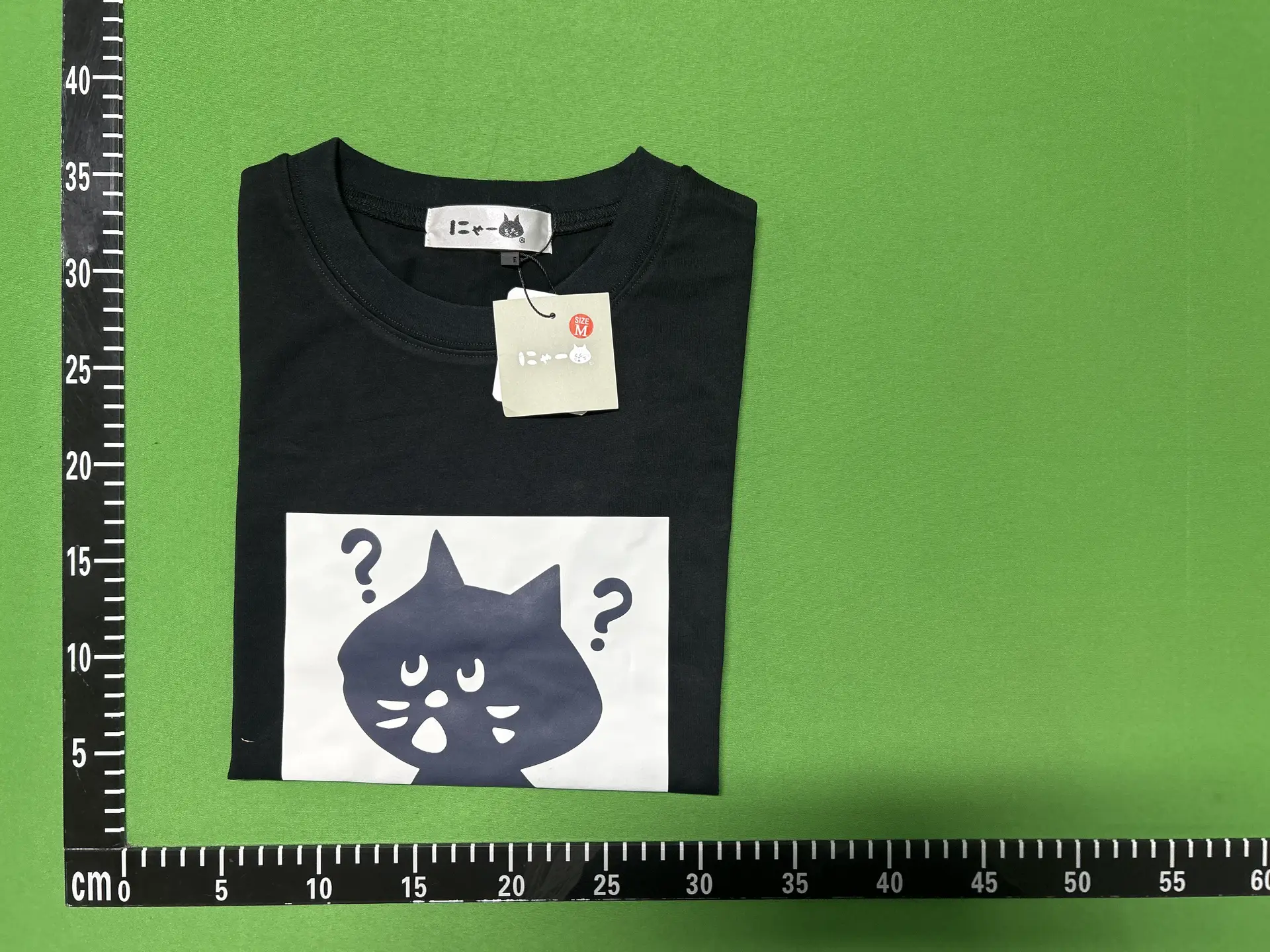 Japanese Style 25 Summer New Arrivals Surprise Cat Question Mark Print Pattern Casual Loose Short-Sleeved T-Shirt