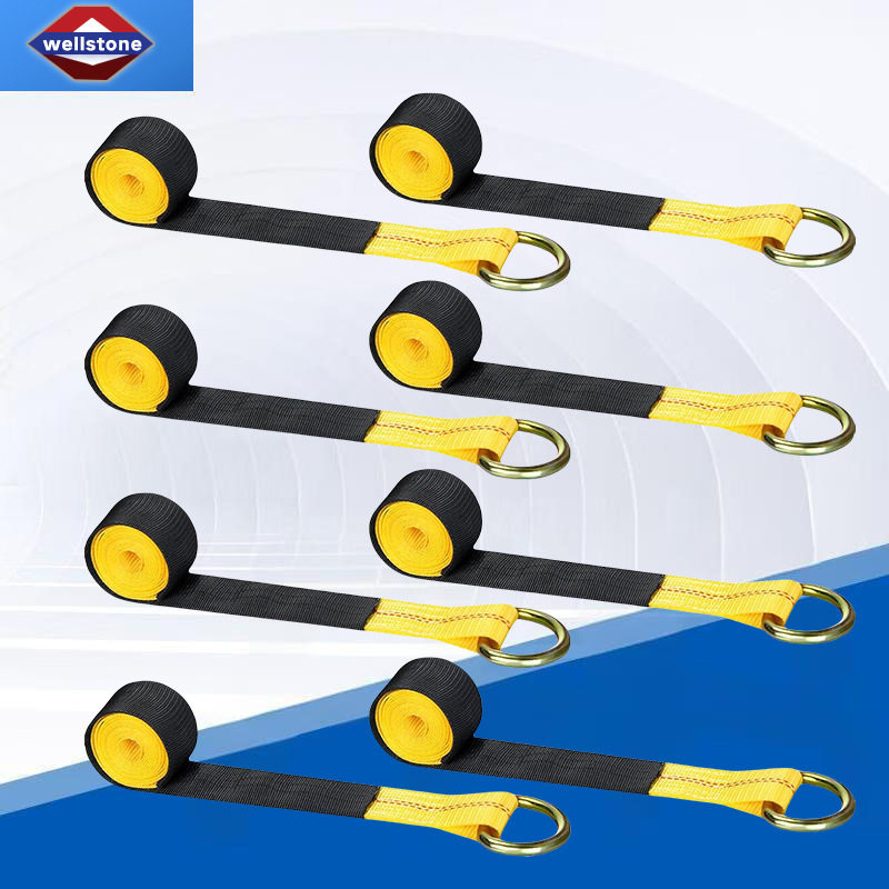 Customized Car Tire Binding Strap Tensioner Lasso Tow Rope D-Ring Traction Strap Truck Binding Strap