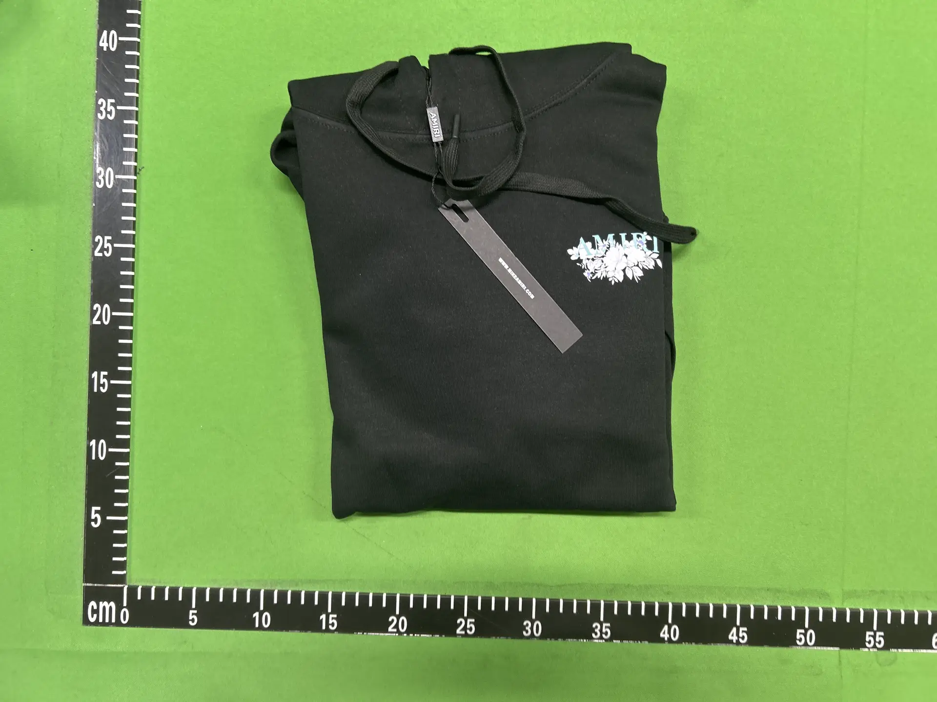 Amiri Black Floral Print Hoodie