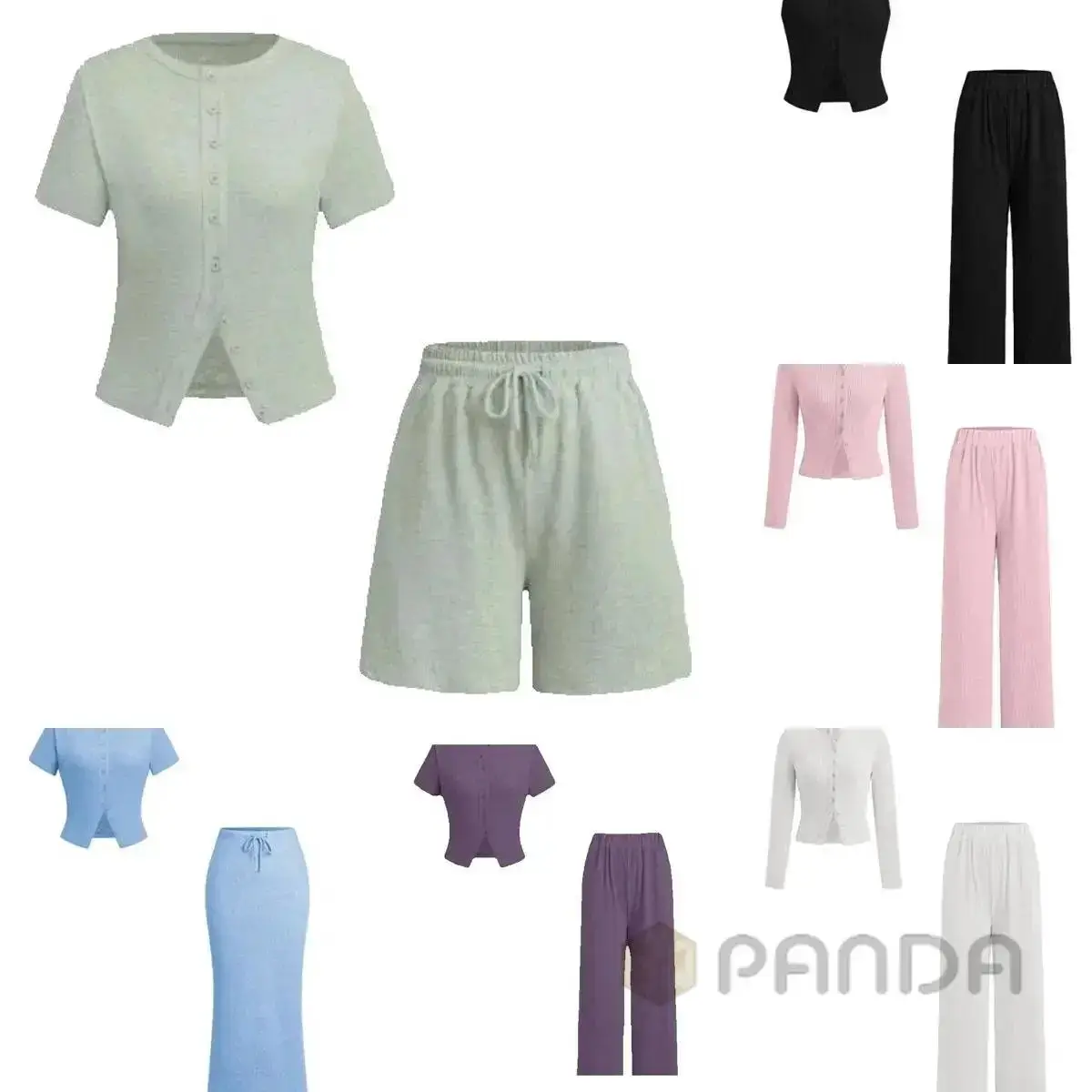 高质量休闲修身纽扣长袖阔腿裤套装pls add whatsapp: 18030258501 if u need size guid