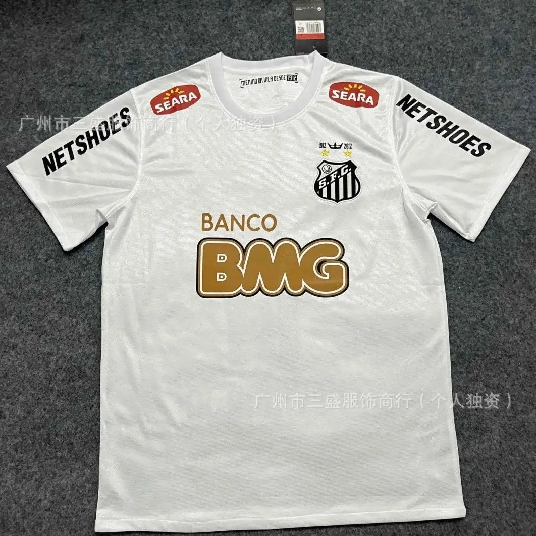 Brazil2012SantosJerseySantosCommemorativeEditionFootballUniformNo.11NeymarVintageWhiteChildren'sClothin