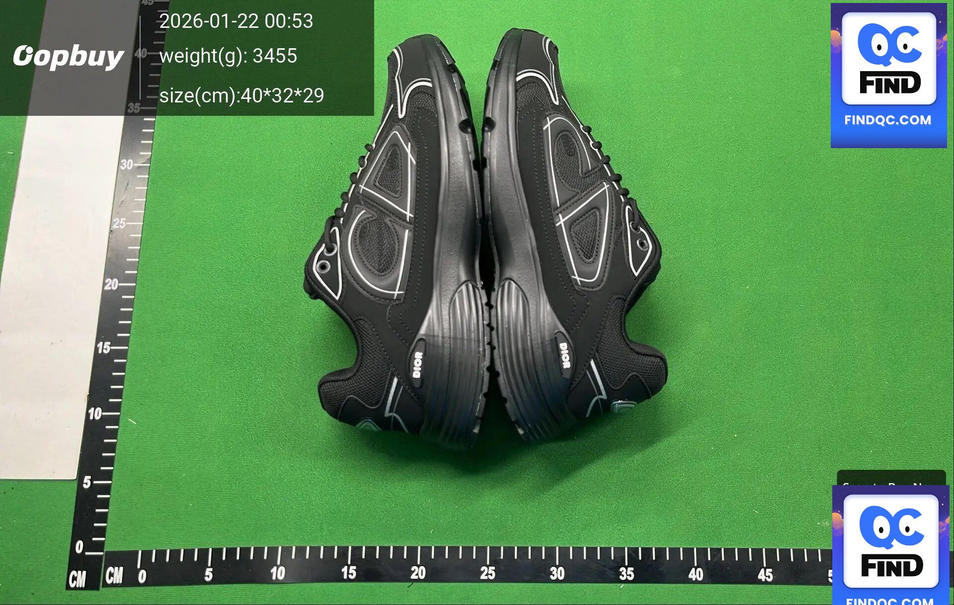 Dior B30 MTT-TOP CALF OBLIQUE Black/White QC