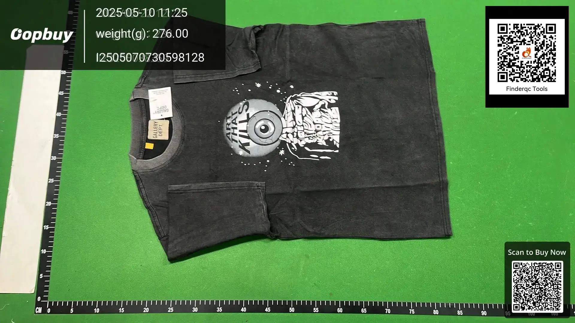 Wholesale GALLERY DEPT Washed Old Short Sleeve Beautiful Trendy Retro Skull Print Couple Wear Loose T-Shirt Summer