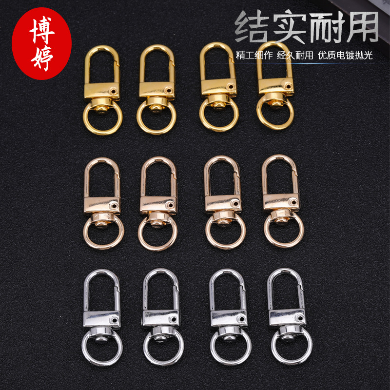 Keychain Door Buckle DIY Colorful Paint Jewelry Accessories Bag Keychain Stainless Steel Jewelry Pendant Spring Buckle