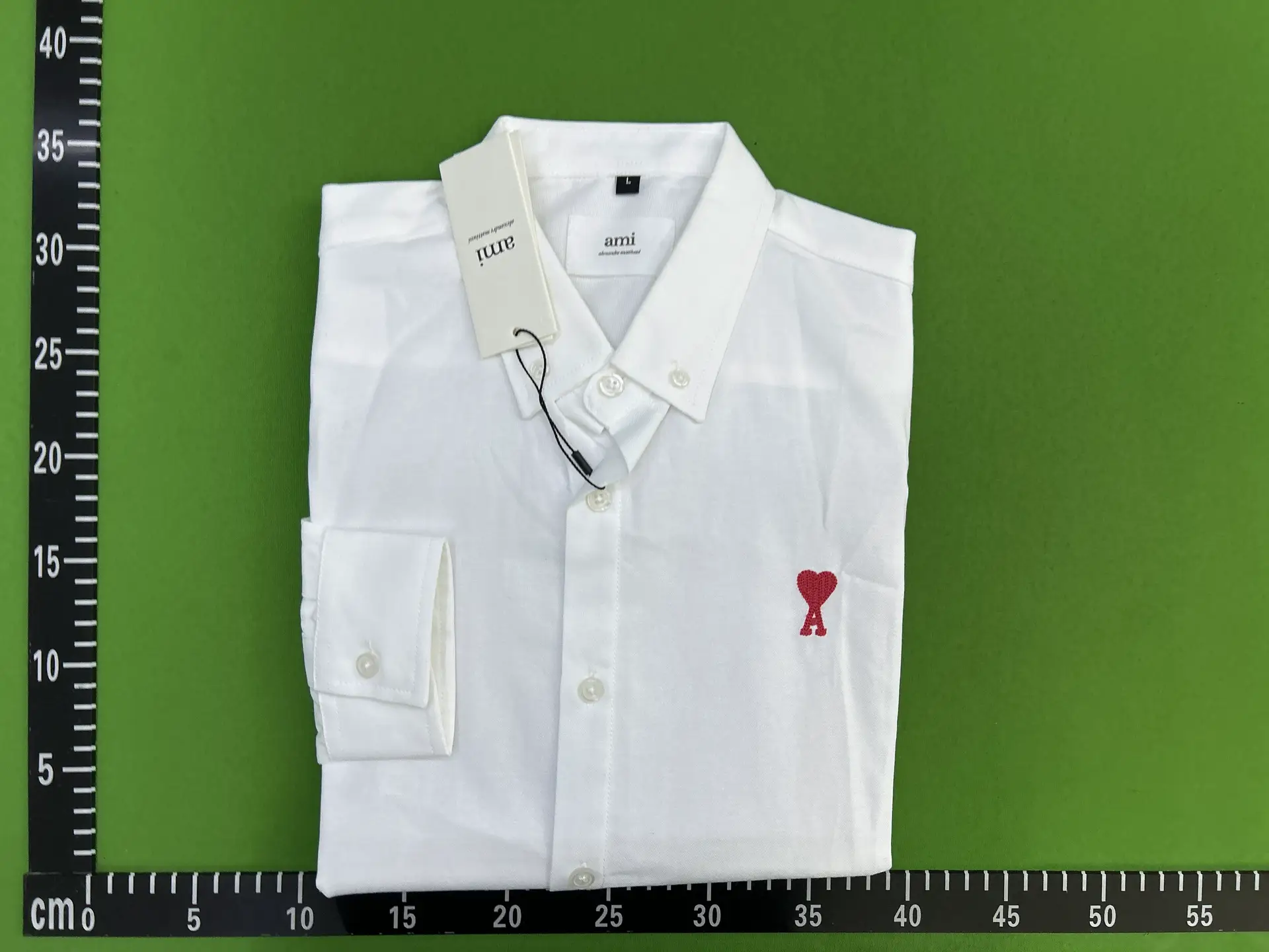 Ami Long-Sleeved Shirt 2025 Spring and Summer Embroidered Small Heart Wedding Photo Long-Sleeved Men's and Women's Tops Stand-Up Collar Cardigan