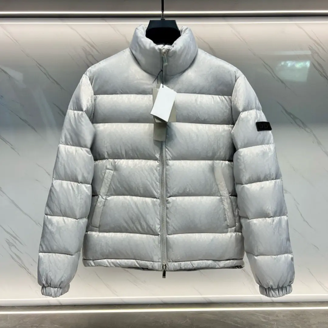 25fw high version of the U.S. tide of the new fall and winter dark old flowers full of printed LOGO letters printed stand-up collar down jacket